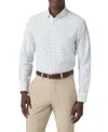 Mizzen + Main Mizzen+main Leeward Trim Fit Check Performance Button-up Shirt In White Modern Tattersall