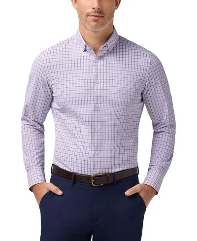 Mizzen + Main Mizzen+main Leeward Long Sleeve Dress Trim Fit Shirt In Purple