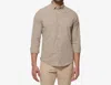 Mizzen + Main Leeward No Tuck Dress Shirt In Golden Brown Gingham In Neutral