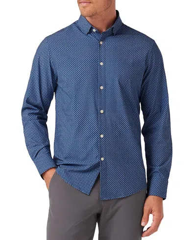 Mizzen + Main Mizzen+main Leeward No Tuck Long Sleeve Dress Shirt In Blue