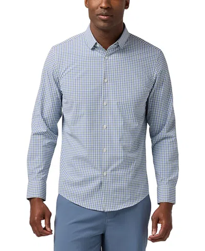 Mizzen + Main Mizzen+main Leeward No Tuck Long Sleeve Dress Shirt In Blue