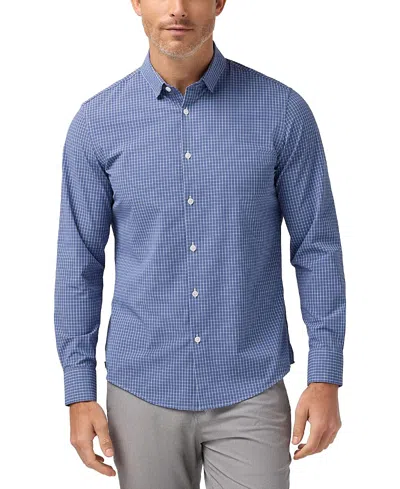 Mizzen + Main Mizzen+main Leeward No Tuck Long Sleeve Dress Shirt In Blue