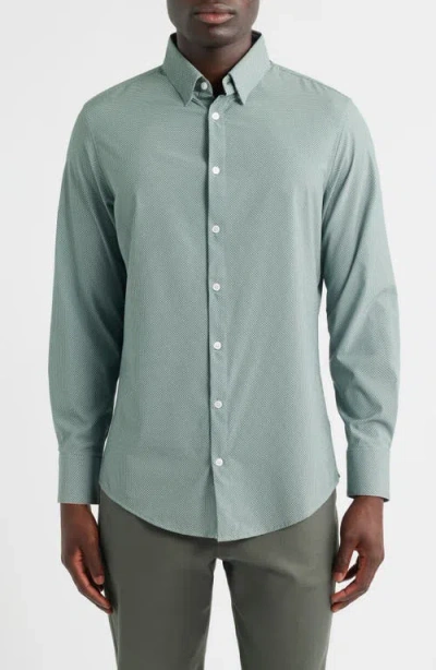 Mizzen + Main Mizzen+main Leeward No Tuck Trim Fit Performance Button-up Shirt In Black
