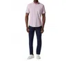 Mizzen + Main Leeward Short Sleeve Button Down Shirt In Rose Geo Texture In Multi