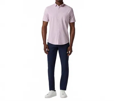 MIZZEN + MAIN LEEWARD SHORT SLEEVE BUTTON DOWN SHIRT IN ROSE GEO TEXTURE