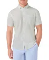 Mizzen + Main Mizzen+main Leeward Short Sleeve Dress Shirt In Silver