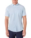 Mizzen + Main Mizzen+main Leeward Short Sleeve Dress Shirt In Blue