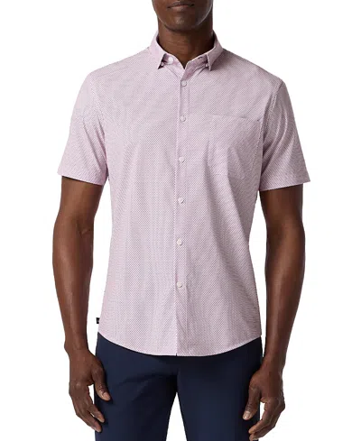 Mizzen + Main Mizzen+main Leeward Short Sleeve Dress Shirt In Pink