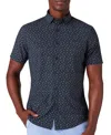 Mizzen + Main Mizzen+main Leeward Short Sleeve Dress Shirt In Black