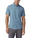 Mizzen + Main Mizzen+main Leeward Short Sleeve Dress Shirt In Blue