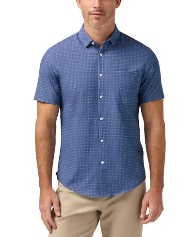 Mizzen + Main Mizzen+main Leeward Short Sleeve Dress Shirt In Blue
