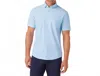 Mizzen + Main Leeward Short Sleeve Shirt In Light Blue Pressed Diamond In Blue