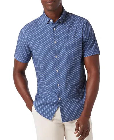 Mizzen + Main Mizzen+main Leeward Ss Dress Shirt Coastal Fjord Hatch Mark