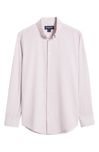 Mizzen + Main Mizzen+main Leeward Stretch Dress Shirt In Wine Plus Print