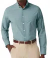 Mizzen + Main Leeward Tech Shirt In Hunter Green Straton Check In Multi