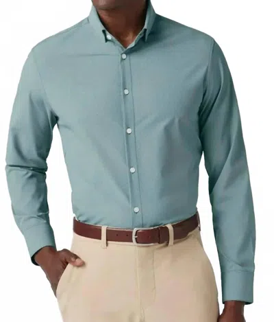 Mizzen + Main Leeward Tech Shirt In Hunter Green Straton Check In Multi