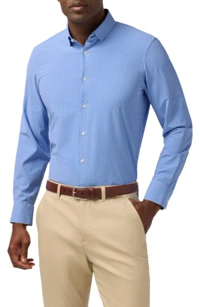 Mizzen + Main Mizzen+main Leeward Trim Fit Button-up Shirt In Blue