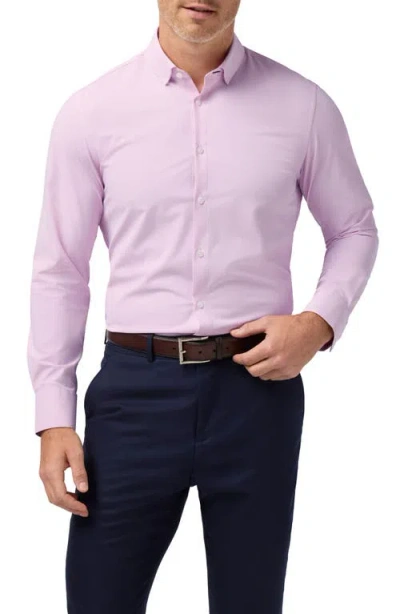 Mizzen + Main Mizzen+main Leeward Trim Fit Check Performance Button-up Shirt In Pink