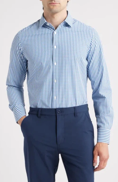 Mizzen + Main Mizzen+main Leeward Trim Fit Check Stretch Button-up Shirt In Multi