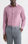 Mizzen + Main Mizzen+main Leeward Trim Fit Gingham Performance Button-up Shirt In Pink
