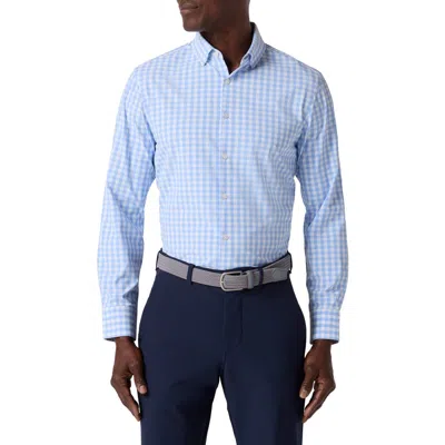 Mizzen + Main Leeward Trim Fit Ginghambutton-up Shirt In Blue