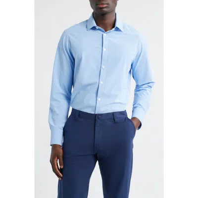 Mizzen + Main Mizzen+main Leeward Trim Fit Light Blue Performance Button-up Shirt