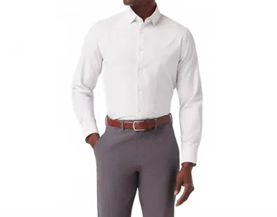 Mizzen + Main Leeward Trim Fit Long Sleeve Dress Shirt In Orchid Collin Stripe In White