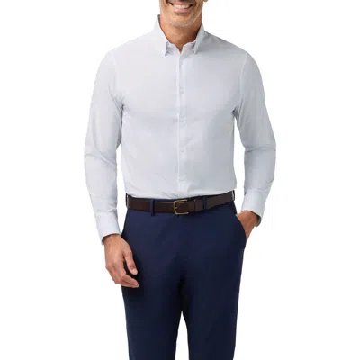 Mizzen + Main Mizzen+main Leeward Trim Fit Micro Dot Performance Button-up Shirt In Blue