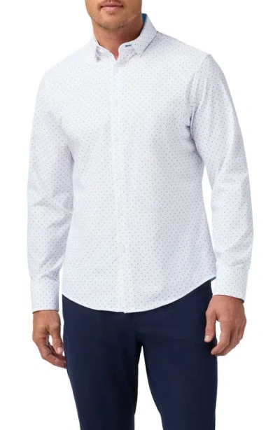Mizzen + Main Mizzen+main Leeward Trim Fit Neat Dot No Tuck Button-up Shirt