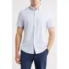 Mizzen + Main Mizzen+main Leeward Trim Fit Neat Short Sleeve Stretch Button-up Shirt