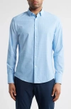 Mizzen + Main Mizzen+main Leeward Trim Fit No Tuck Microdot Stretch Button-up Shirt In Provence Circle Print