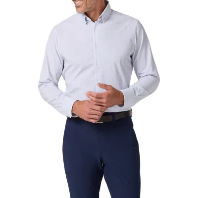 Mizzen + Main Mizzen+main Leeward Trim Fit Performance Button-up Shirt In Blue