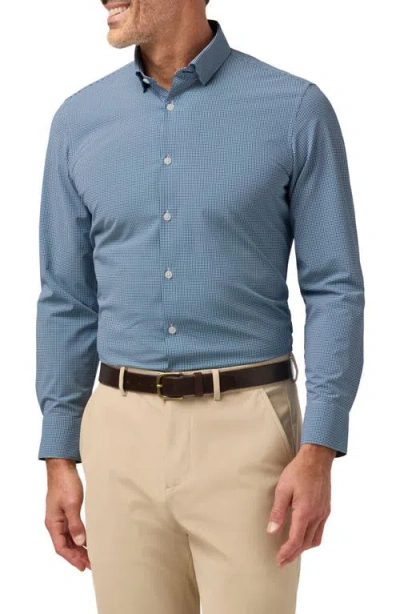 Mizzen + Main Mizzen+main Leeward Trim Fit Performance Button-up Shirt In Blue