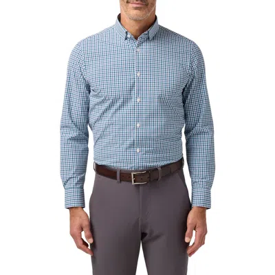 Mizzen + Main Mizzen+main Leeward Trim Fit Performance Button-up Shirt In Blue