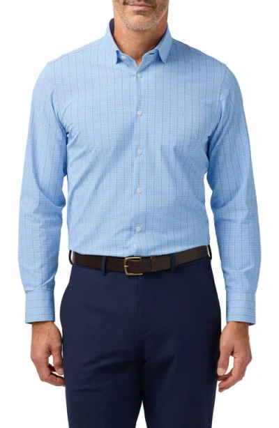 Mizzen + Main Mizzen+main Leeward Trim Fit Skyline Hampton Plaid Button-up Shirt In Blue