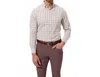 Mizzen + Main Leeward Trim Long Sleeve Shirt In Cream Caribou Plaid In Multi