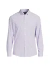 MIZZEN + MAIN MEN'S LEEWARD NO-TUCK BUTTON-FRONT SHIRT