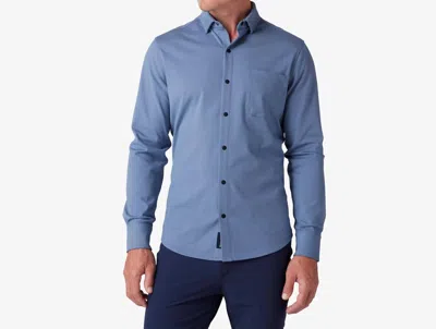 Mizzen + Main Nolan Dress Shirt In Coastal Fjord Heather