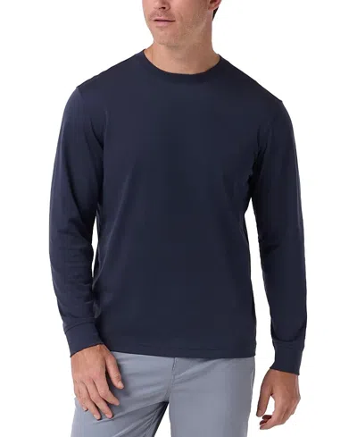 Mizzen + Main Mizzen+main Palmer Long Sleeve T-shirt In Blue