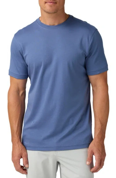 Mizzen + Main Mizzen+main Palmer Solid Pima Cotton Crewneck T-shirt In Blue