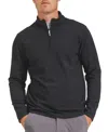Mizzen + Main Proflex Performance Quarter Zip Golf Pullover In Black Solid