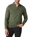 Mizzen + Main Proflex Quarter Zip In Sage Heather