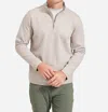 Mizzen + Main Proflex Quarter-zip Sweater In Sand Heather In Beige