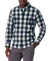 Mizzen + Main Mizzen+main Upstate Plaid Stretch Flannel Button-down Shirt In Blue