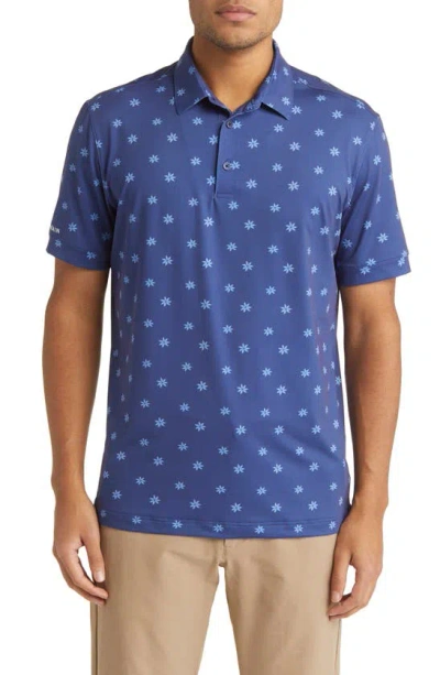 Mizzen + Main Versa Floral Performance Golf Polo In Set Sail Floral