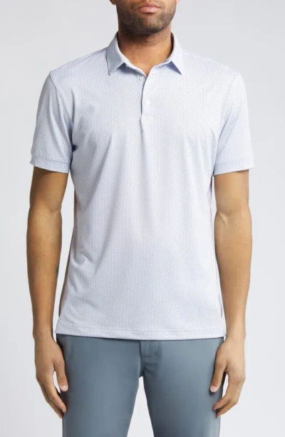 Mizzen + Main Versa Geo Pattern Performance Golf Polo In White