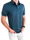 Mizzen + Main Versa Lightweight Polo In Navy Golf Swing In Blue