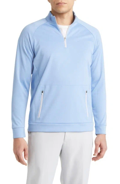 Mizzen + Main Versa Quarter Zip Performance Golf Pullover In Provence Heather