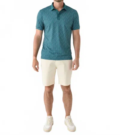 Mizzen + Main Versa Short Sleeve Polo In Balsam Byron In Green