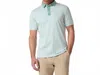 Mizzen + Main Versa Short Sleeve Polo In Pale Blue Stripe In Blue